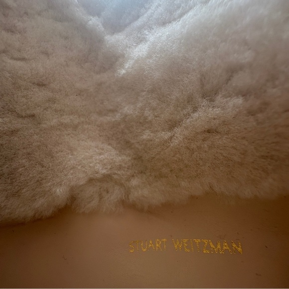 Stuart Weitzman Alpine Shearling Trim Leather Knee High Boots Size 9 - Picture 15 of 16